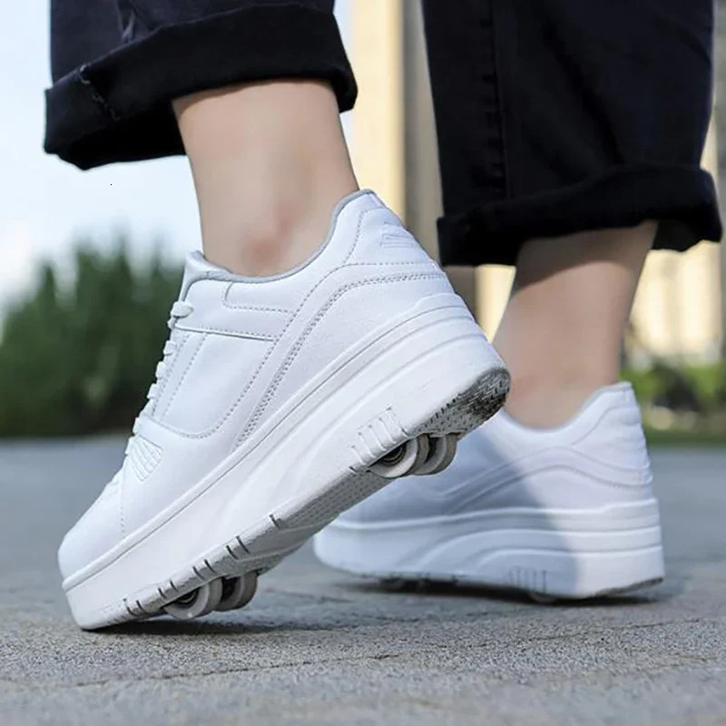 Fashionable Roller Skating Shoes Childrens Leisure Sports Toy Gifts Game Boys 4-Wheel Sports Shoes Girls Boots Ultra Light Roller 240516