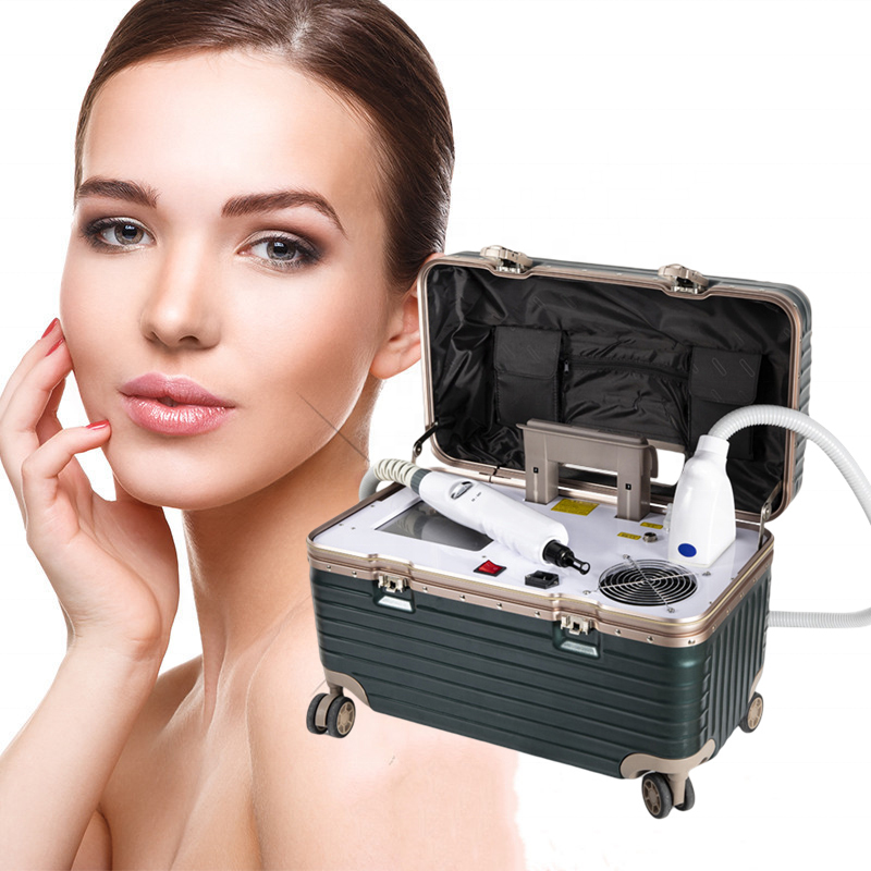 Portable Switched Nd Yag Laser Picosecond Carbon Peeling Beauty Trolley Case Pigment Removal Device