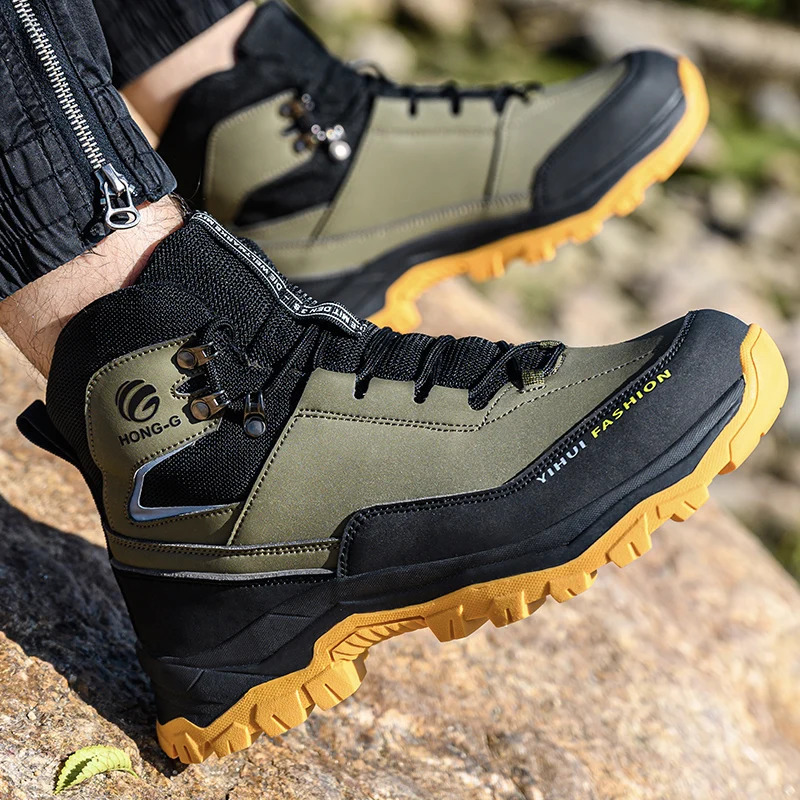 Men Military Tactical Boot Tactical Mens Shoes Combat Ankle Boots Steel Toe Cap Hunting Trekking Camping Shoes Man Safety Shoes 240605