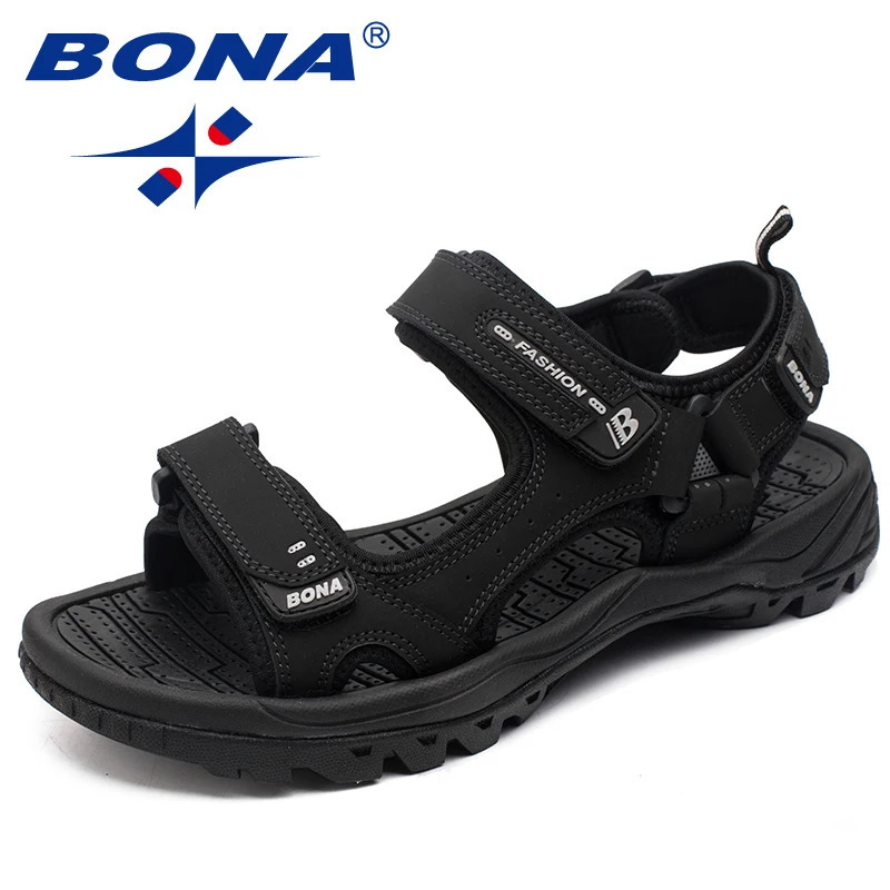 BONA Classic Style Mens Sandals Outdoor Walking Summer Shoes Anti slip Beach Shoes Mens Comfortable Soft 240605