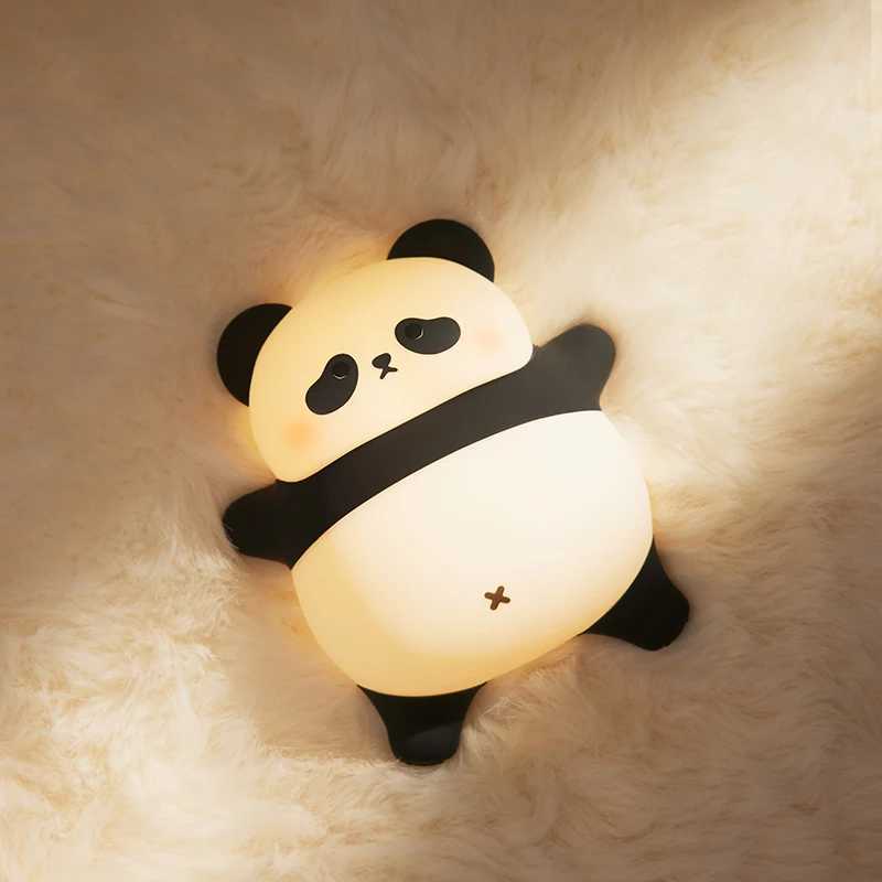 Night Lights Capybara Silicone Night Light Cute Panda Rechargeable Adjustable Brightness Timing Rechargeable Sleep Nightlights For Kids Room
