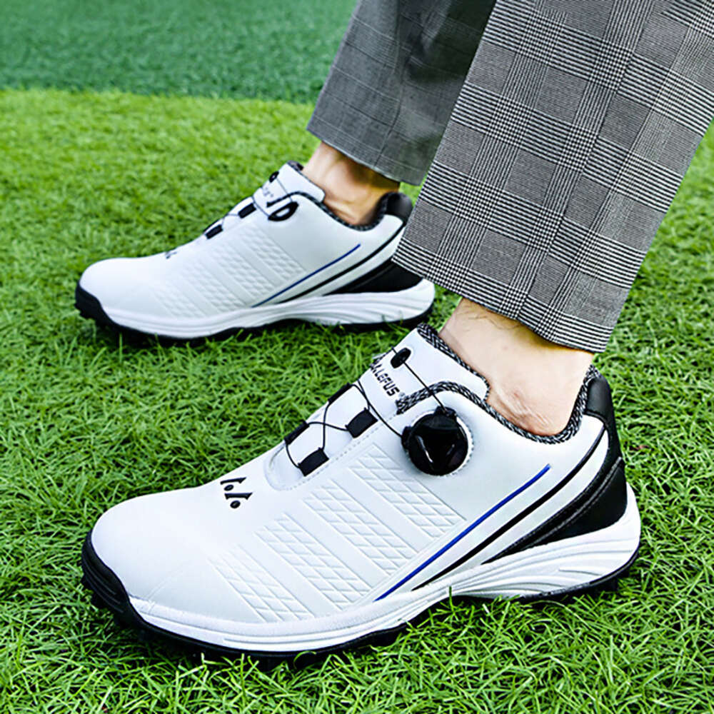 For Good New Quality Sport Shoe Mens Anti Slippery Spikes Golf Training Man Leather Walking Shoes Men Ddmysaturn