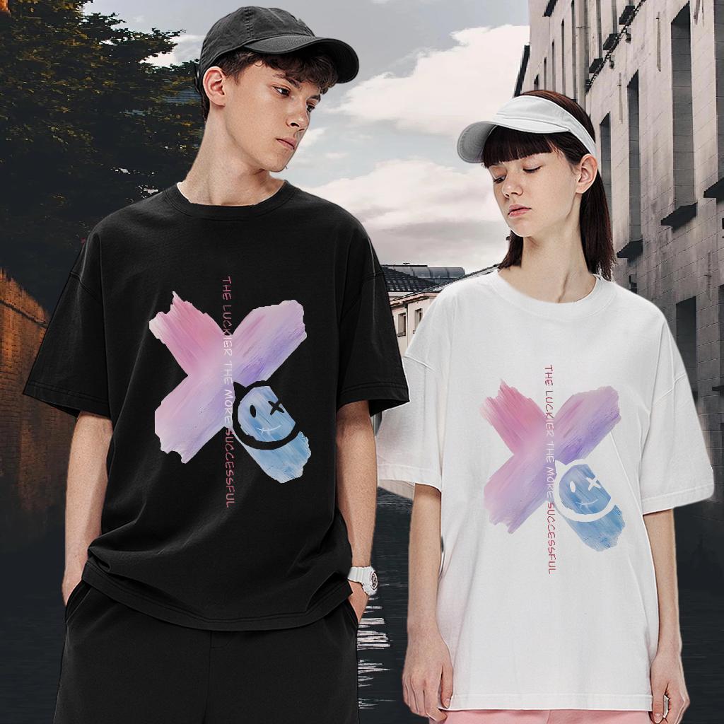 Loose Men T Shirts Spring Summer Crew Neck Cotton Breathable Couples T Shirts Fashion New Custom Cartoon Tees Shirts