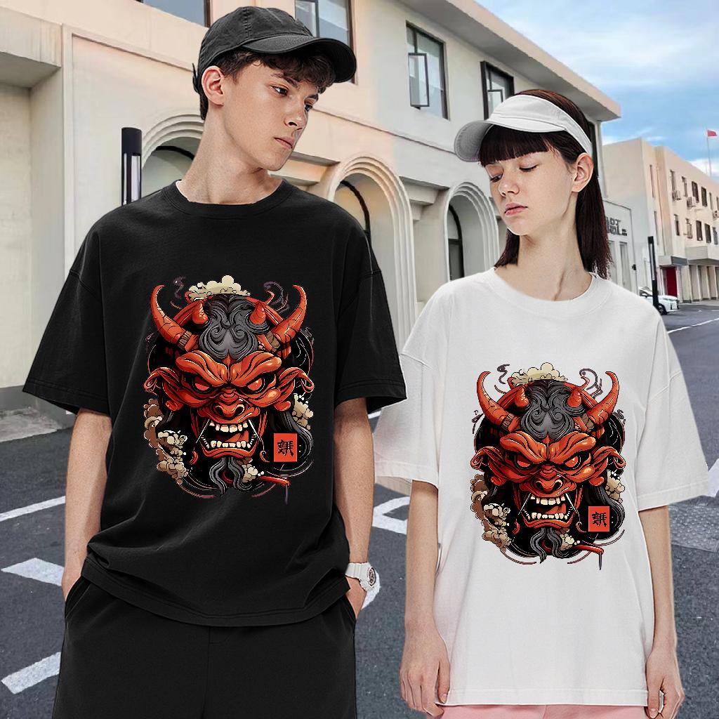 Fashion T Shirts Men DIY Anime Couples T Shirts Street Wear Crew Neck Cotton 5A Tee Shirt