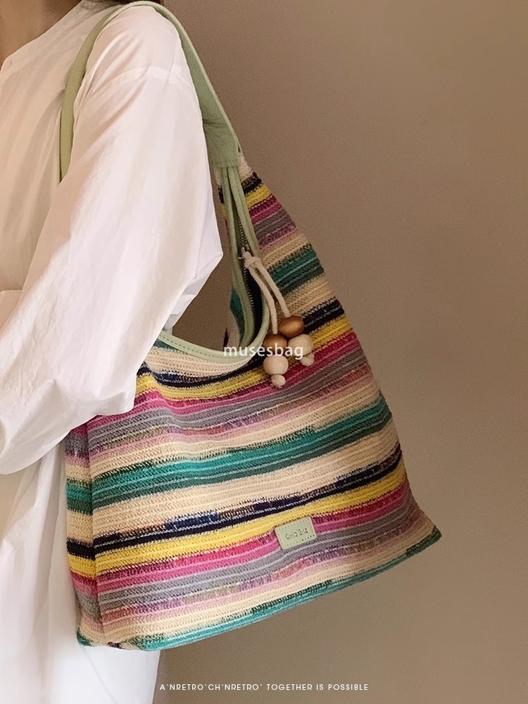 Designer Bag Tote Bag Women's High Quality Beach Woven Bag Large Capacity Shopping Bag Luxury Retro Fashion Women's Mini One Shoulder Tote C