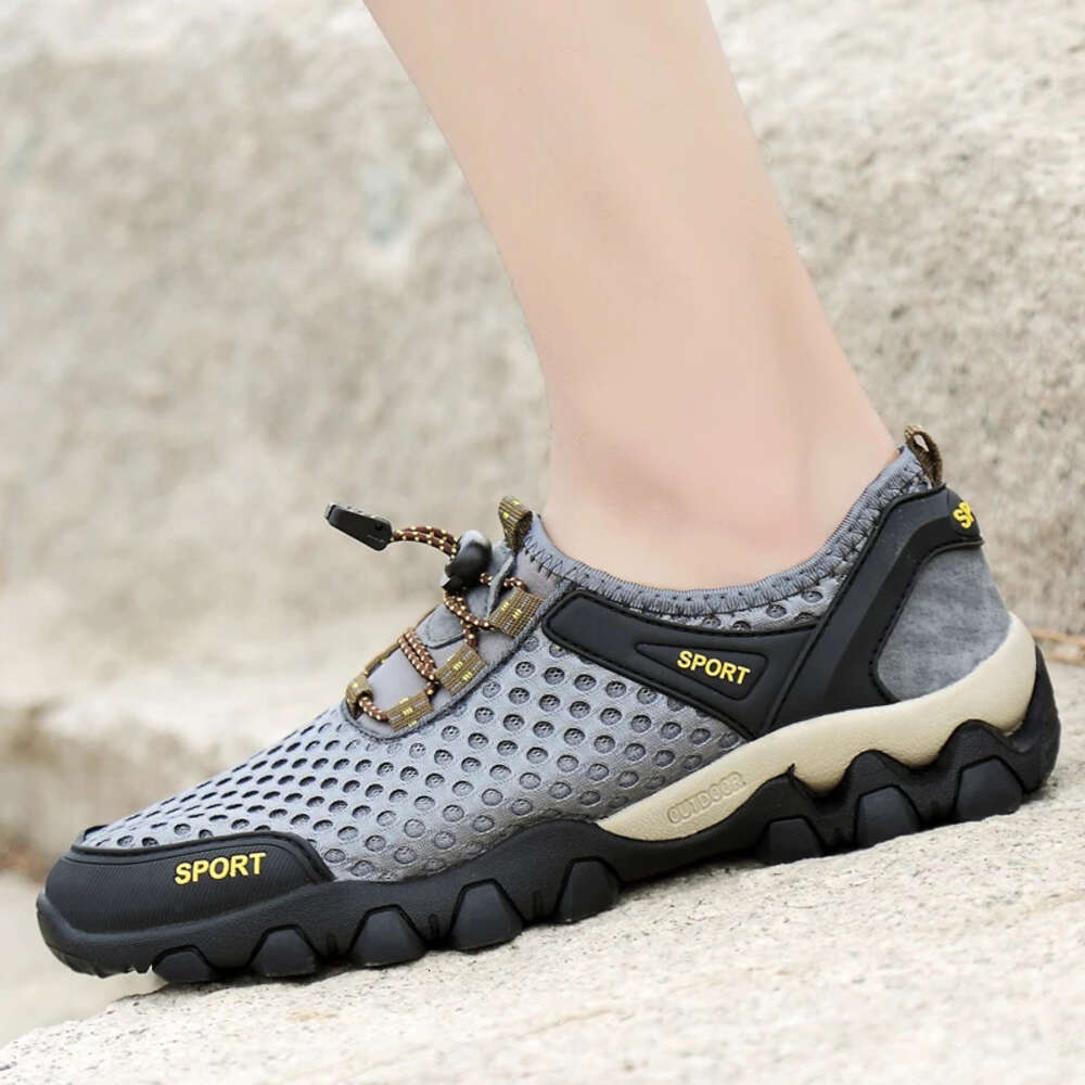 Walking Summer Casual Fashion Breathable Mesh Non Slip Hiking Shoes Tennis Sneaker For Men Climbing Trekking Ddmysaturn