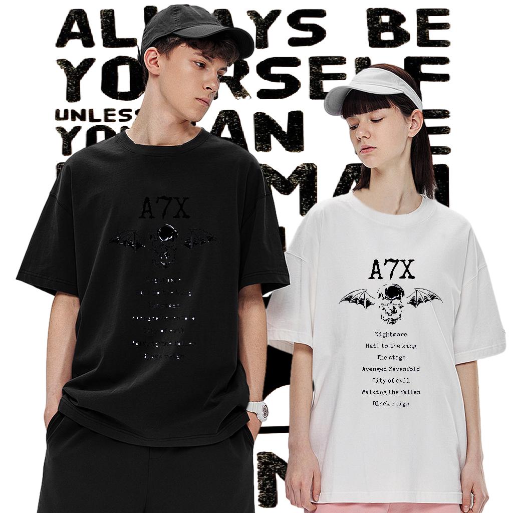 5A Men Tops Tees Cotton O Neck Short Sleeves Street Man T Shirts Black Oversized Stylist Clothes