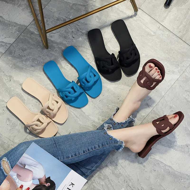 New 2024 Slippers Outwear Summer Home Korean casual flip p fashion womens trendy shoes Womens Sand
