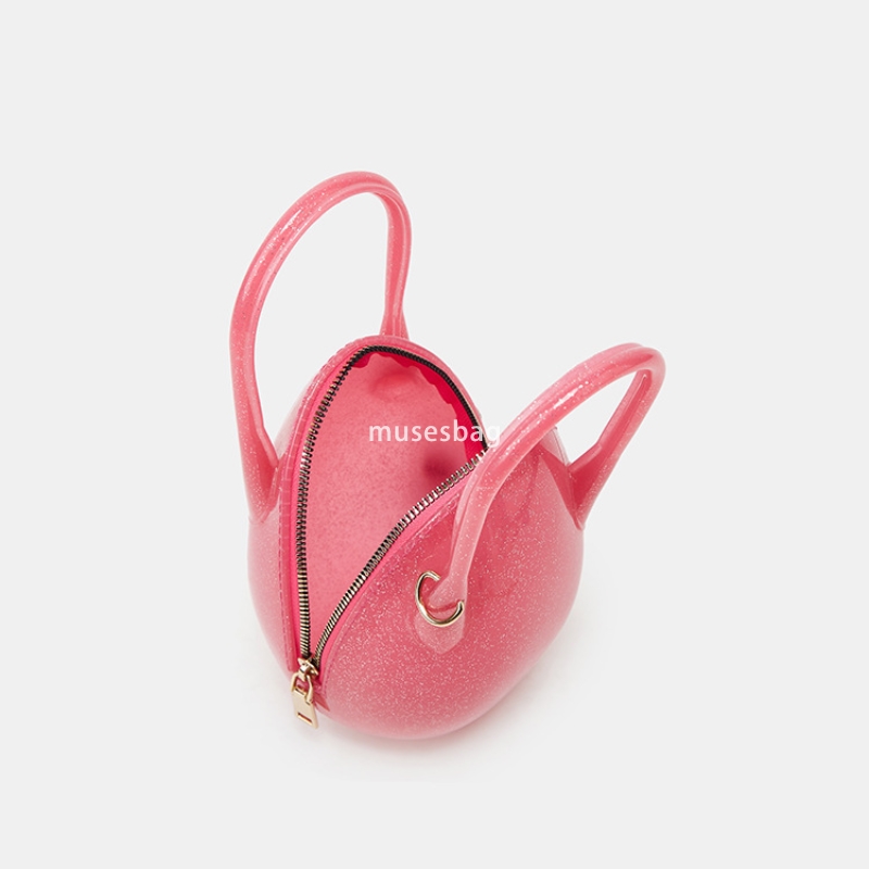 New Fashion Jelly Bag Beach Outdoor Crossbody Bag Versatile Small Round Shoulder Bag High Material Mini Bag Small Crowd Shoulder Bag