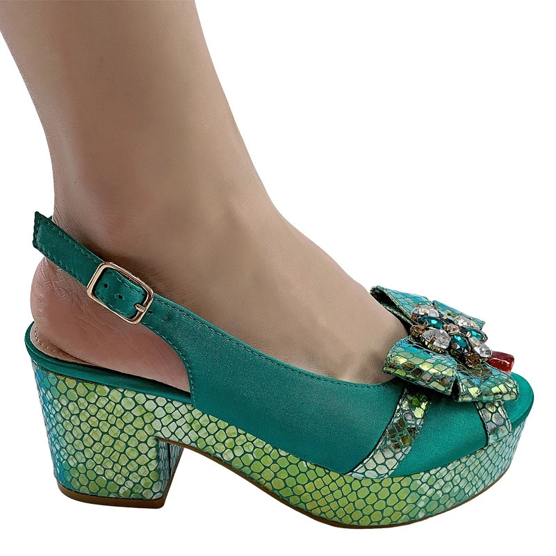 Nigeria Purple Womens Party High Heels Butterfly Jewel Decoration Fashion Summer Sandals Wedding Womens Shoes 240605