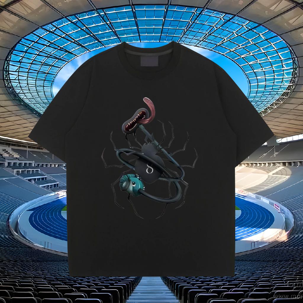 Popular Men T Shirts Spring Summer Cotton Breathable Soft Men Tees Fashion New Cartoon Print Tees Shirts