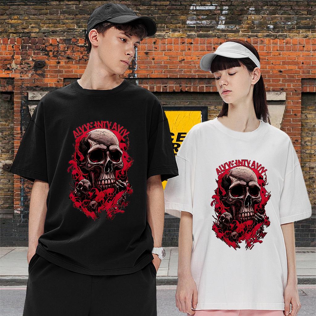 Unisex T-Shirts for Men Street Cotton Breathable Tshirts 2024 DIY Custom Tops Shirt