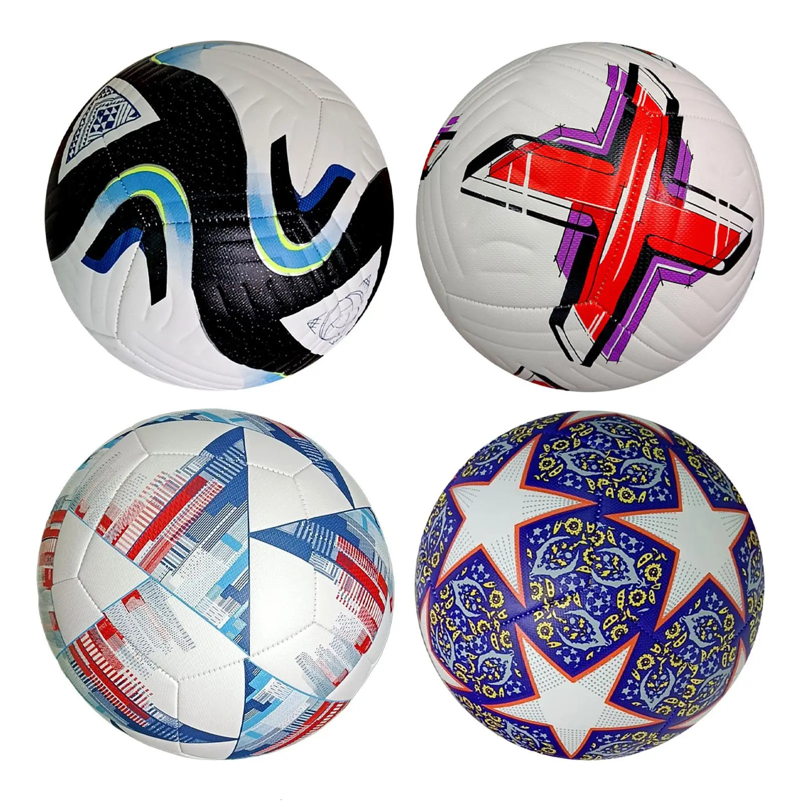 Soccer Ball Size 5 Seamless Stitching Football Leather Official Match Ball 240513