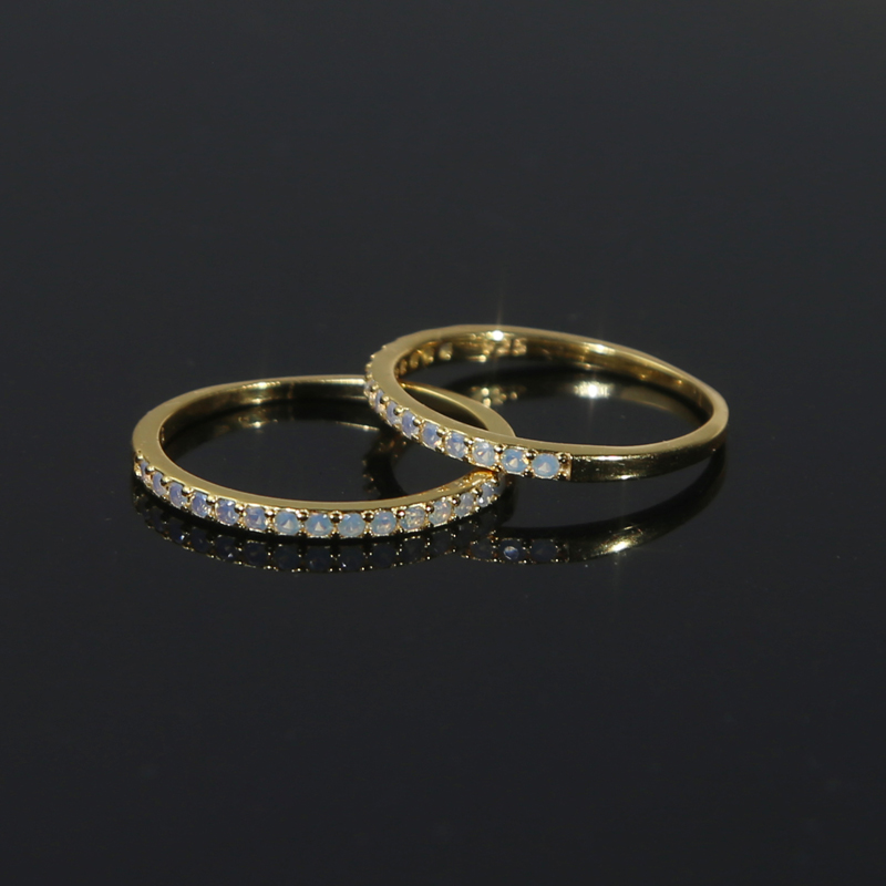 Thin Sterg Sier Eternity Band: Stackable Wedding Ring for Women