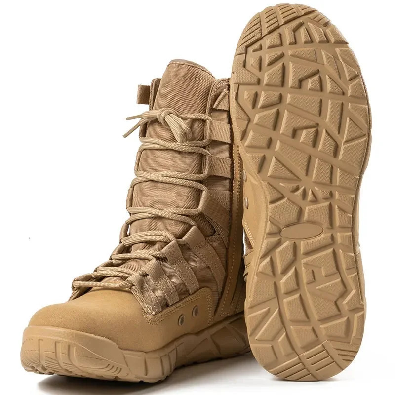 Combat boots green desert brown boots light training boots mens tactical boots Bota Masculina 240605