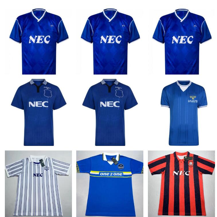 EFC 1985 1995 1997 Rotterdam FERGUSON Everton Retro SOCCER JERSEY Kanchelskis RIDEOUT LIMPAR 86 87 88 97 98 HINCHCLIFFE Jackson STUART HORNE Football SHIRTS CAMISE
