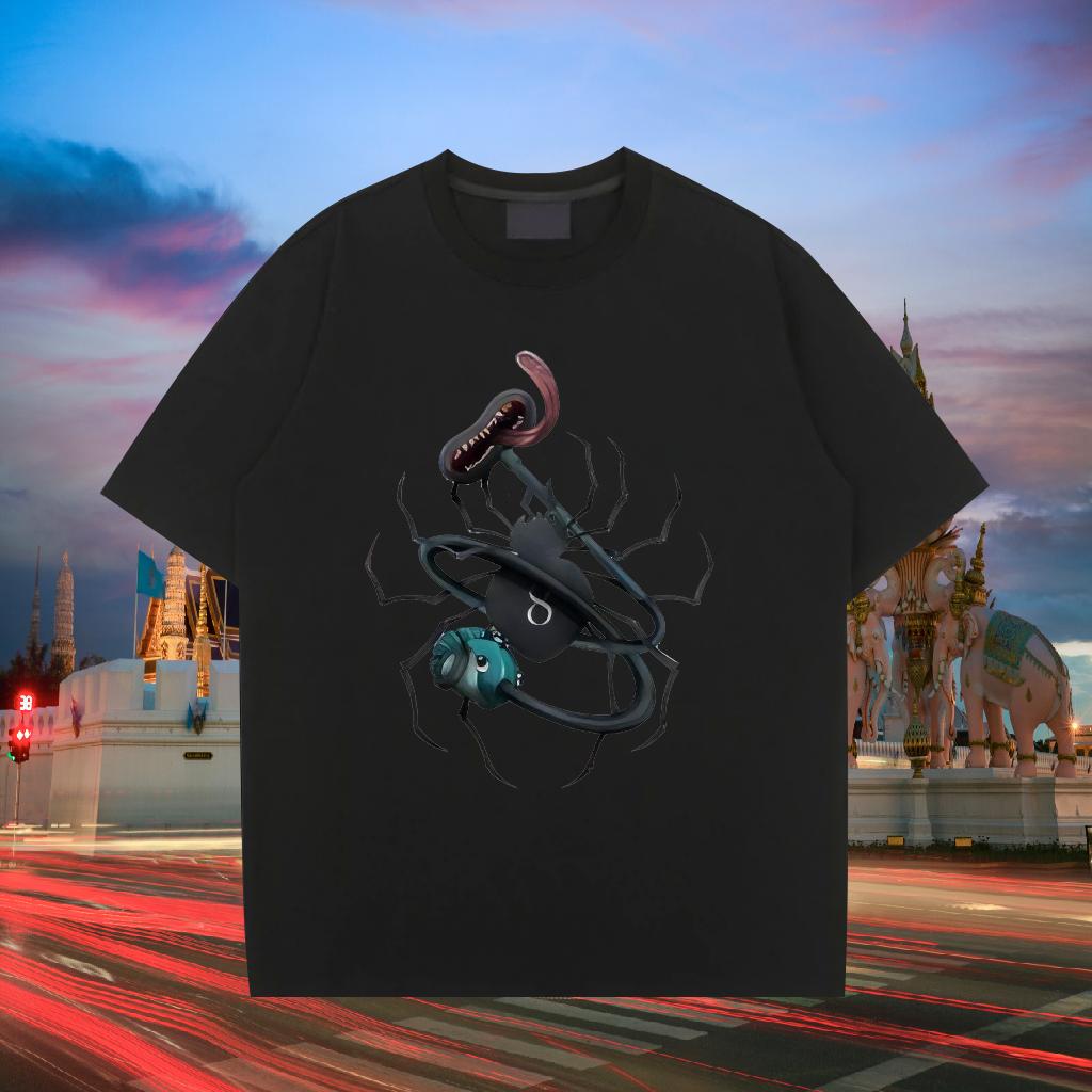 Designer T Shirt For Man Custom Cartoon Beach Mens Tshirts 180g Cotton Loose