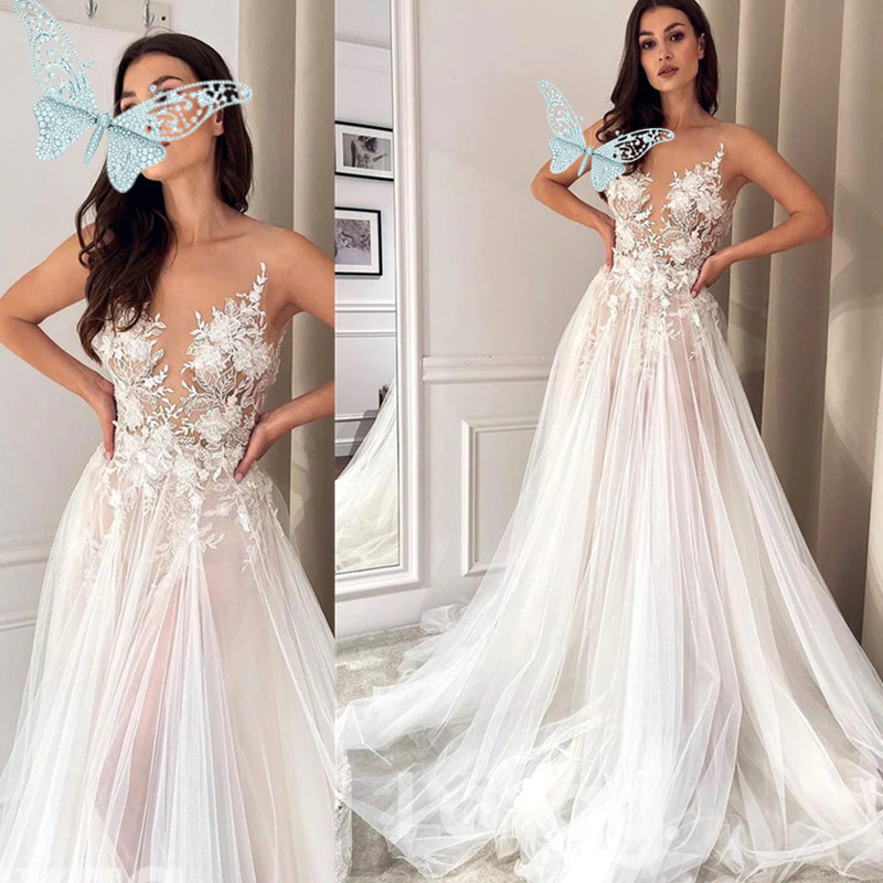 2024Elegant Long V Neck Satin Plus Size Wedding Dresses Sleeveless with Bow A Line Sweep Train Bridal Gowns for Women