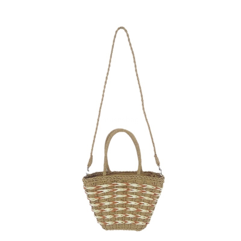 Designer Women's Fashion Classic Casual Summer Seaside Handmade Lightweight Woven Bag Gentle Same Style Beach Multi functional Handheld Diagonal 