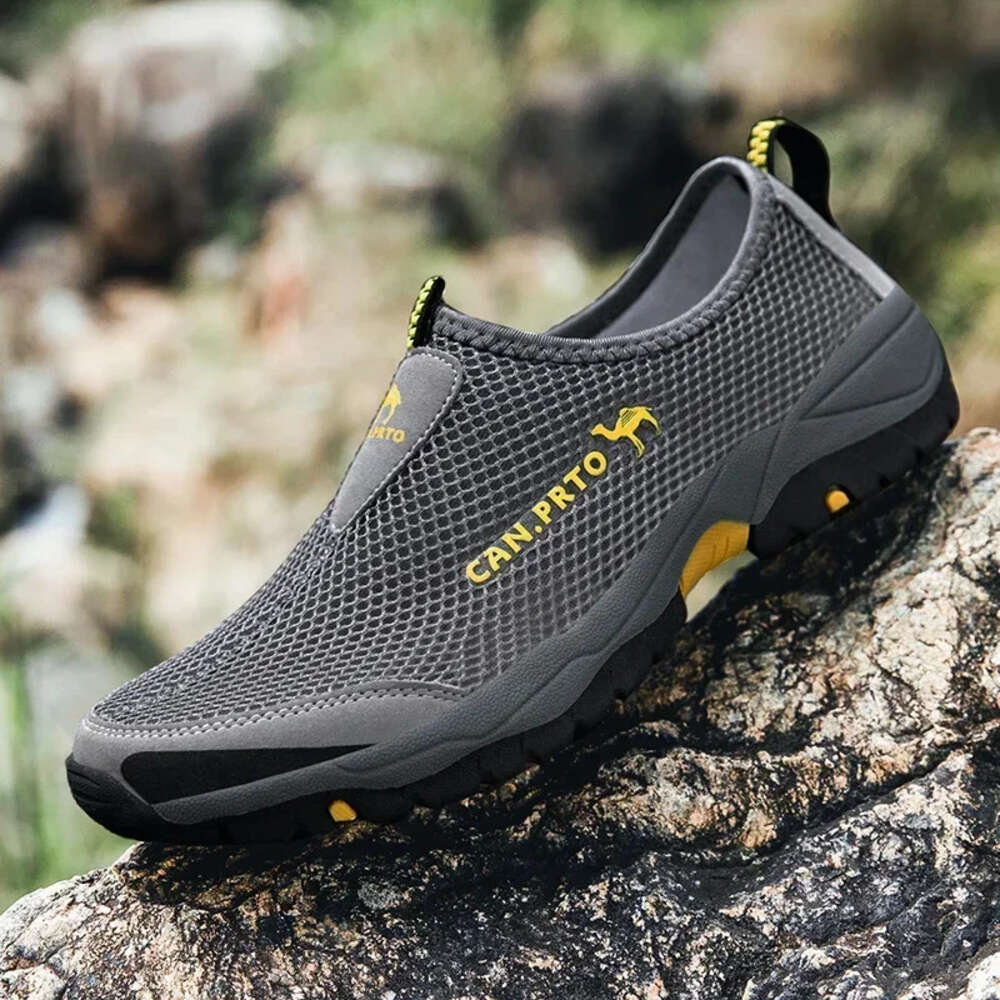 Aqua Men Summer Casual Shoes Air Mesh Water Outdoor Wading Flats Breathable Slip On Sneakers Comfortable Loafers Ddmysaturn