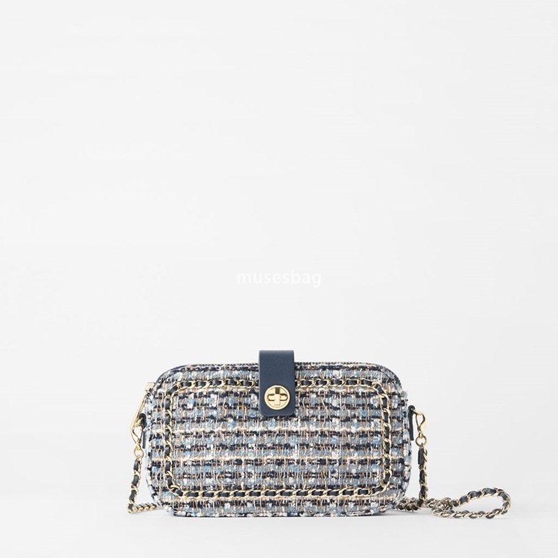 Designer women's high-quality fashionable splicing soft cloth classic retro shoulder crossbody bag chain small square bag versatile small fragran