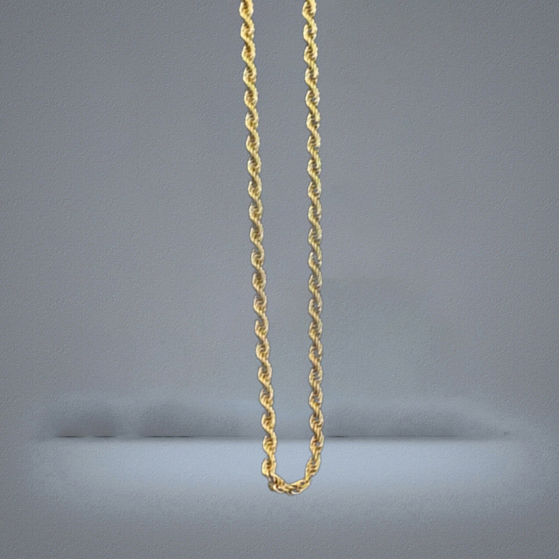 3mm Rope Chain Necklaces Stainless Steel Cuban Chain Classic Choker Mens Women Jewelry Plated Gold Silver Color Necklace Gift1 205