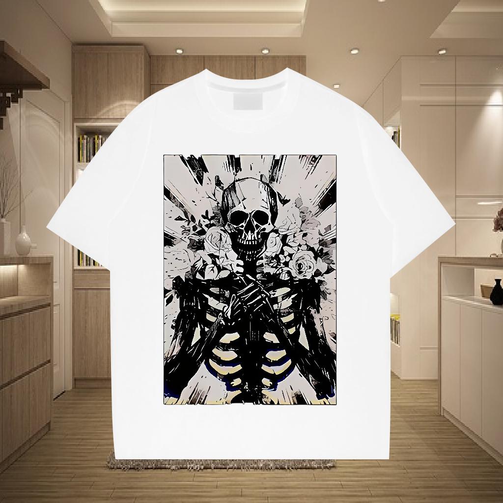 Designer Fashion Men T Shirts Black White Tshirt for Man Woman Street Wear 180g Cotton High Quality Tops Shirt