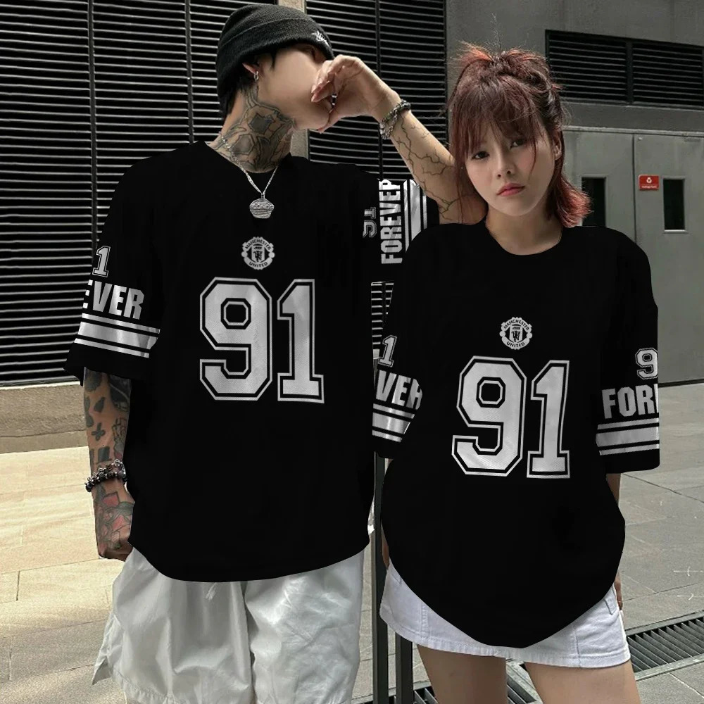 Men T-Shirt Loose Couple T Shirt Mens Stereo Printed Knit Clothing Fashion Tees Tops Casual Street Hip Hop Tops 240527