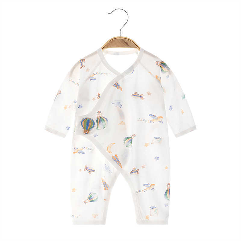 Baby Jumpsuits Summer newborn jumpsuit baby pure cotton thin boneless clothes long sleeved baby summer clothing