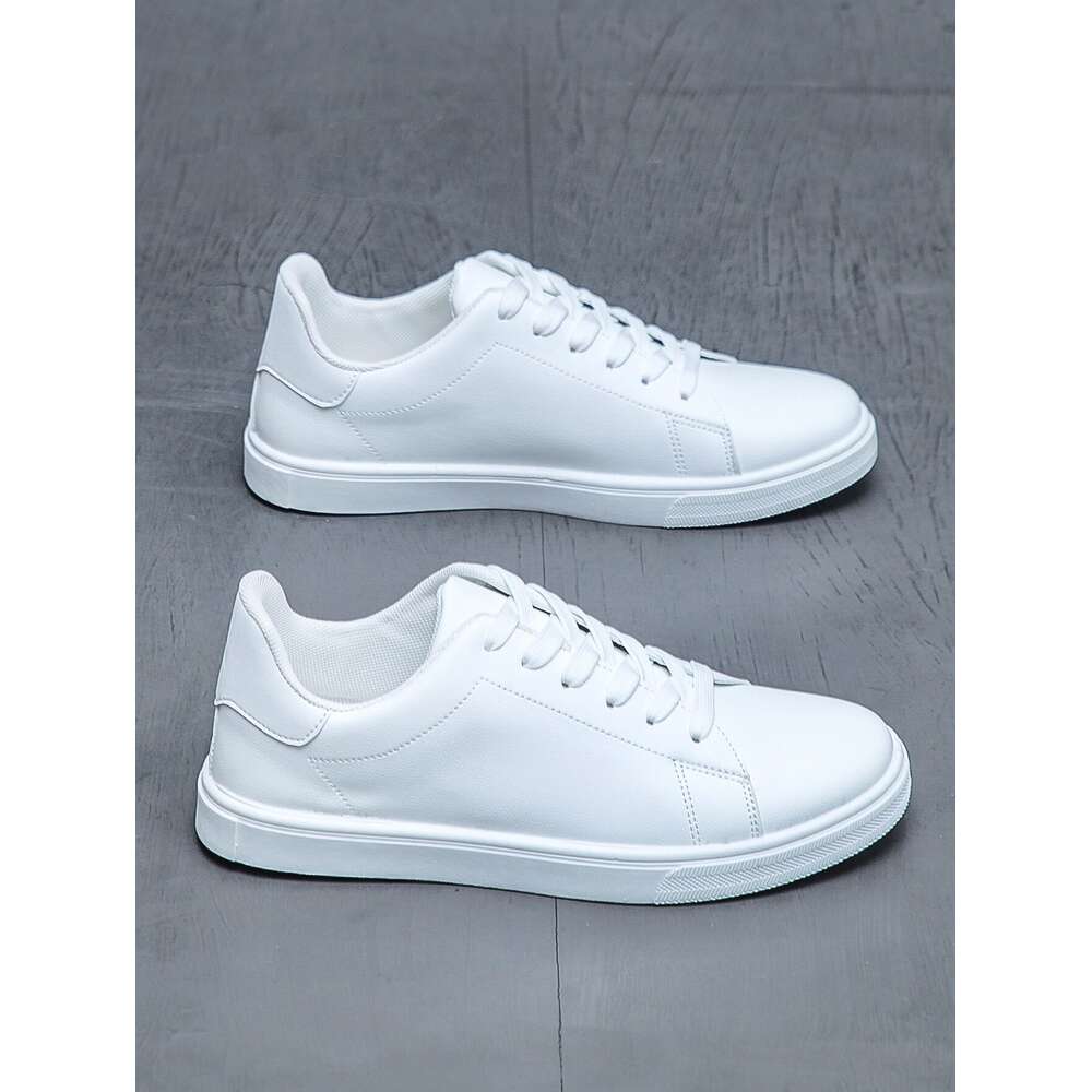 Ddmyoutdoor Detail Lace Up Front Skate Shoes Sporty White Non Slip Sneakers Men Business Shoes