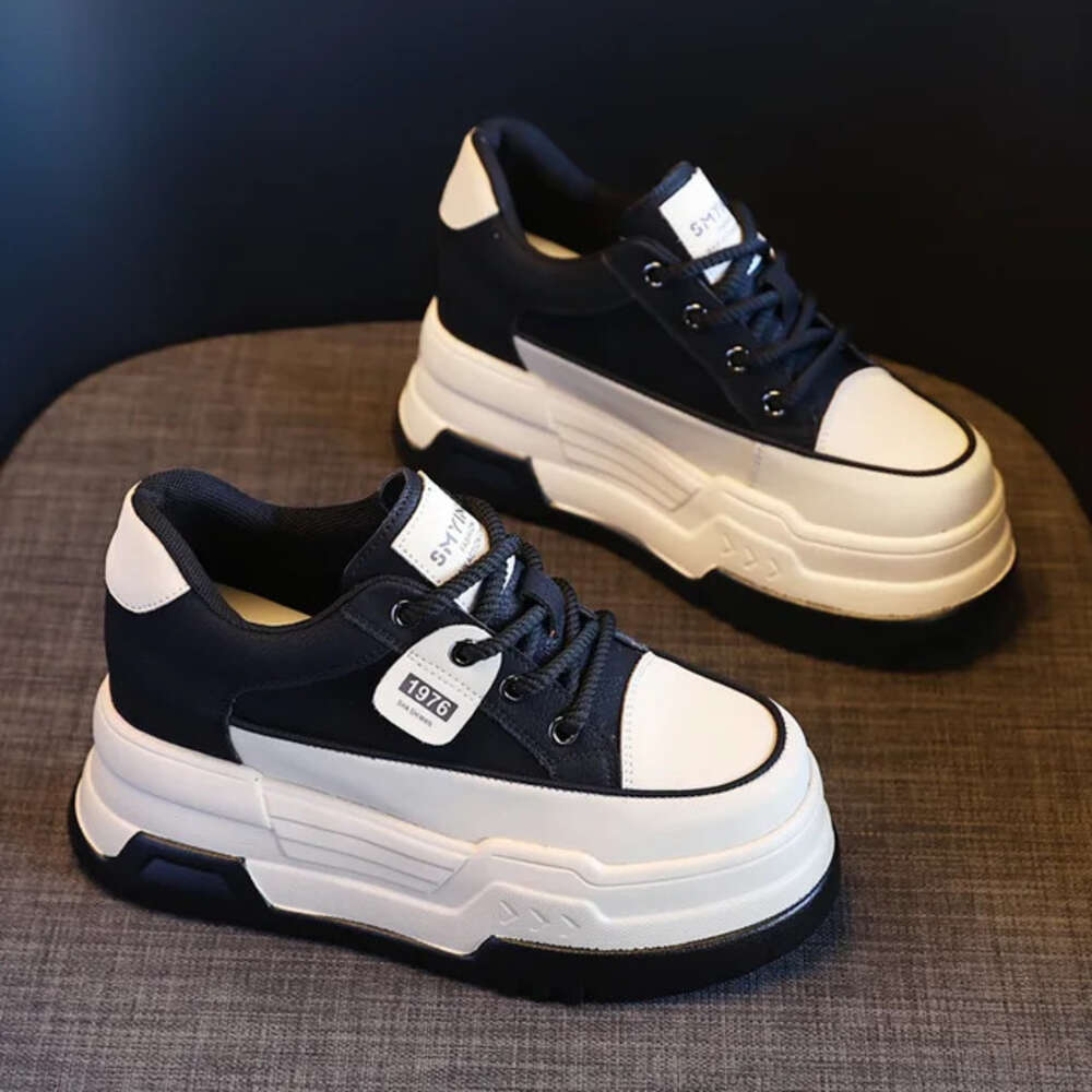 Ddmysports Cm Cow Genuine Leather Women Vulcanized Platform Wedge Skate Boarding Igh Brand Eels Casual Stable Sneaker Shoes OUTDOOR