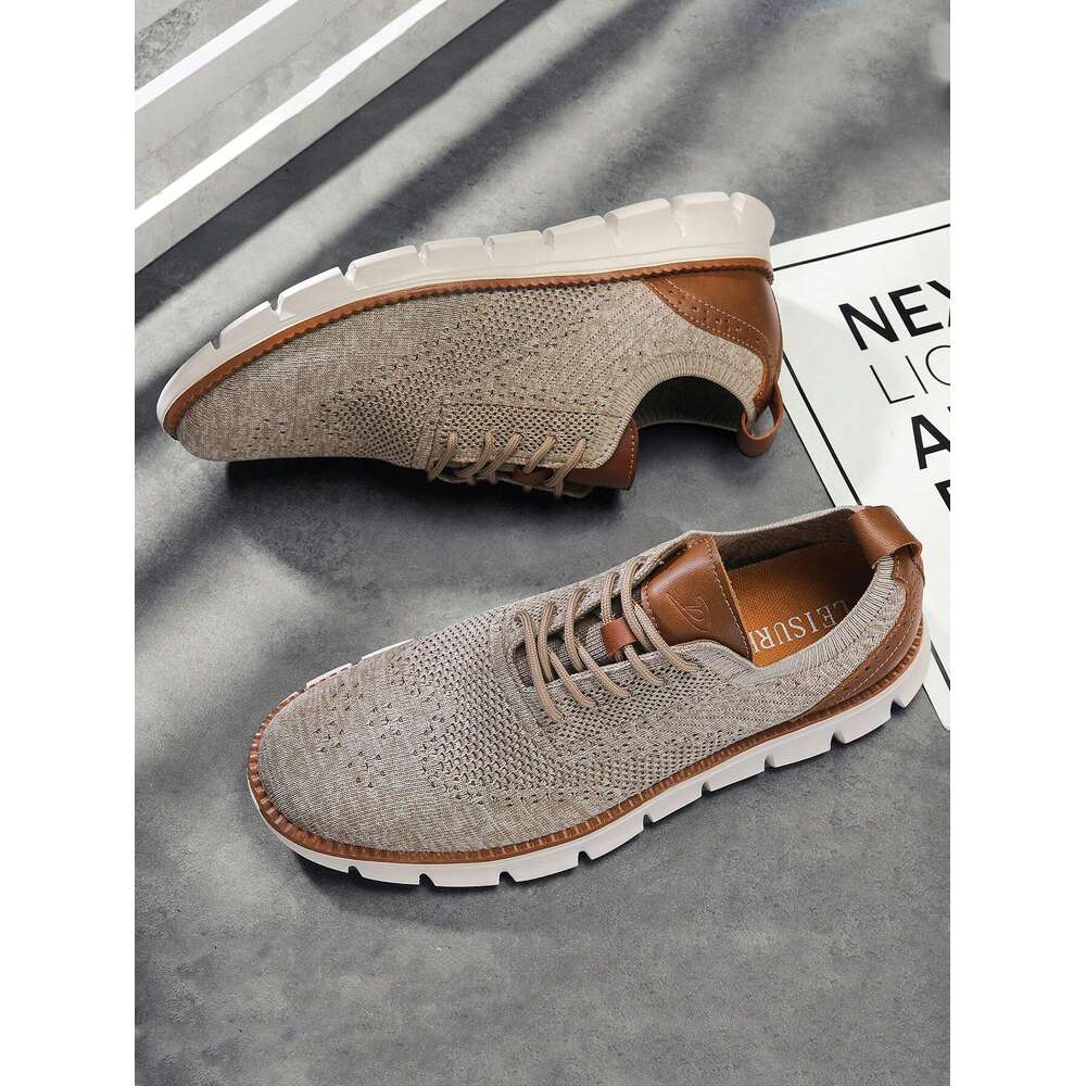 Khaki Men S Breathable Mesh Casual Fashion Sports Shoes Ddmysaturn