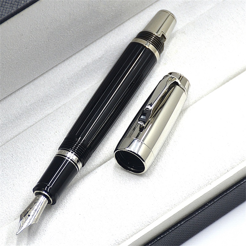 wholesale Top Bohemies 14K Retractable Nib Classics Fountain Pen 11cm Portable Short Travel Office Writing Ink Pens With Gem And Serial Number