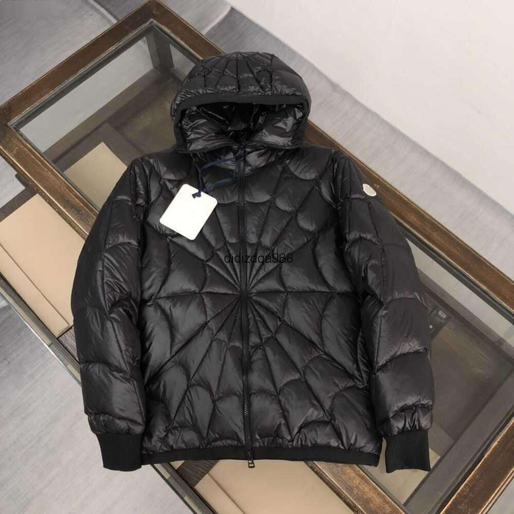 Mens Down Parkas Jacket Boutique Designer High-quality Autumn and Winter Short Casual Hooded with Spider Pattern for Men Women Fashionable Warm