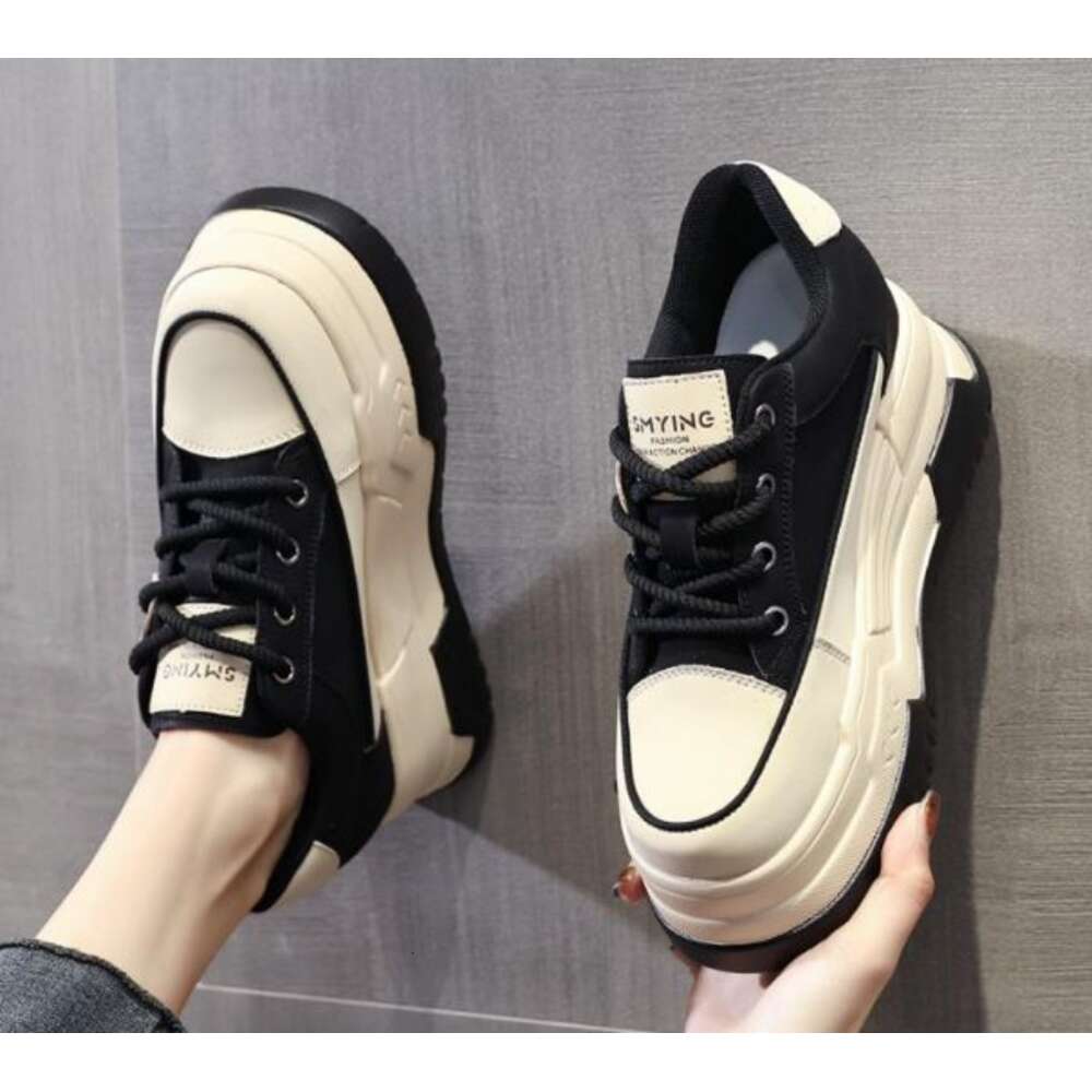 Ddmysports Cm Cow Genuine Leather Women Vulcanized Platform Wedge Skate Boarding Igh Brand Eels Casual Stable Sneaker Shoes OUTDOOR