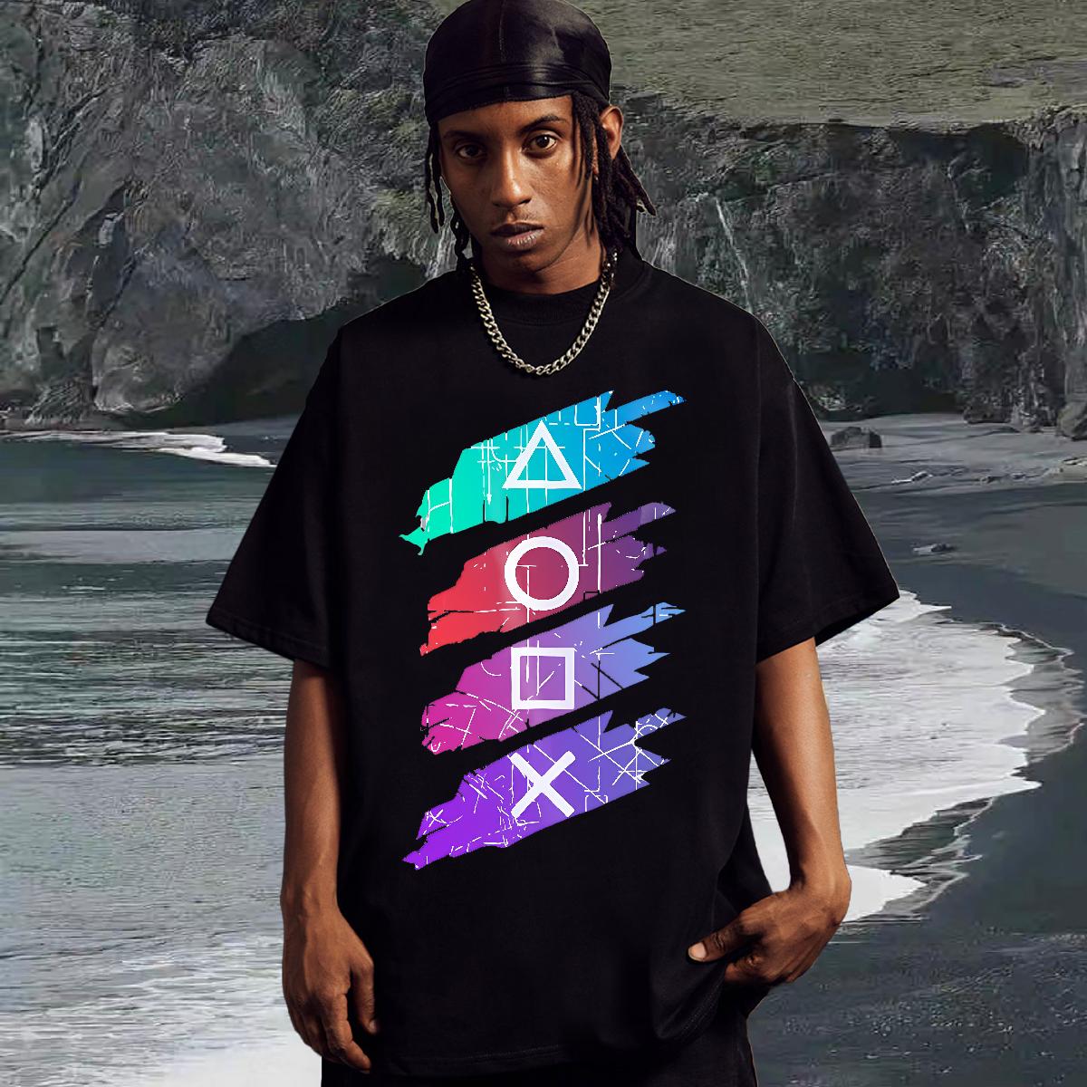 Loose Tshirts Round Neck Short Sleeve Anime Printing Street Men T Shirts White Plus Size Stylist Top Tees