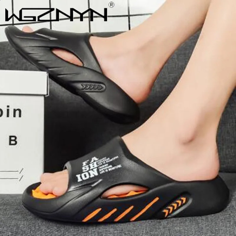 Summer Men Massage Slippers Sides Indoor Outdoor Sandals Beach Casual Shoes Soft Sole Slides Men Flip-flops Mens Sandals 240605