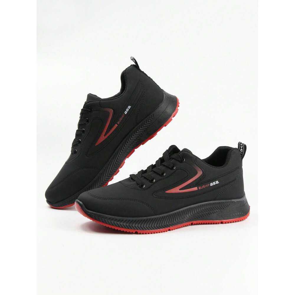 Ddmyoutdoor Men S Waterproof Slip Resistant Sports For Autumn Winter Casualwear Soft Running Shoes Black Leather Four Seasons Shoes