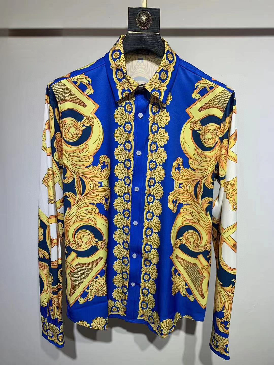 Casablanca 23ss designer shirt Butterfly Rabbit Rainbow flower men's and women's Hawaiian long sleeve shirt Casablanca button up shirtQE18
