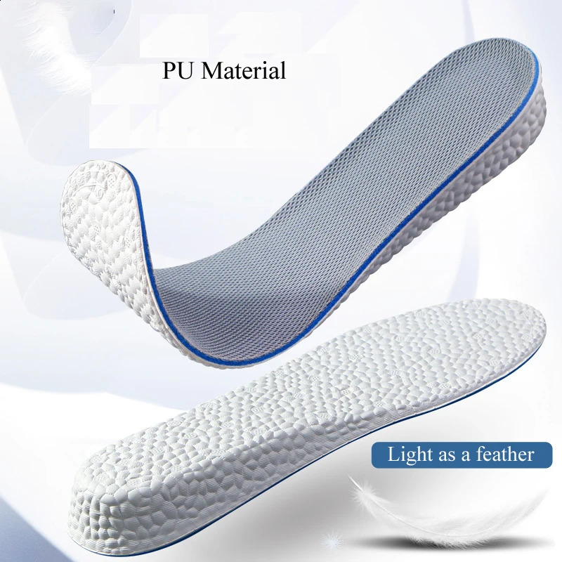 High-Elastic Increase height Insoles breathable sport sole pad PU material height increase insoles for men or women 240606