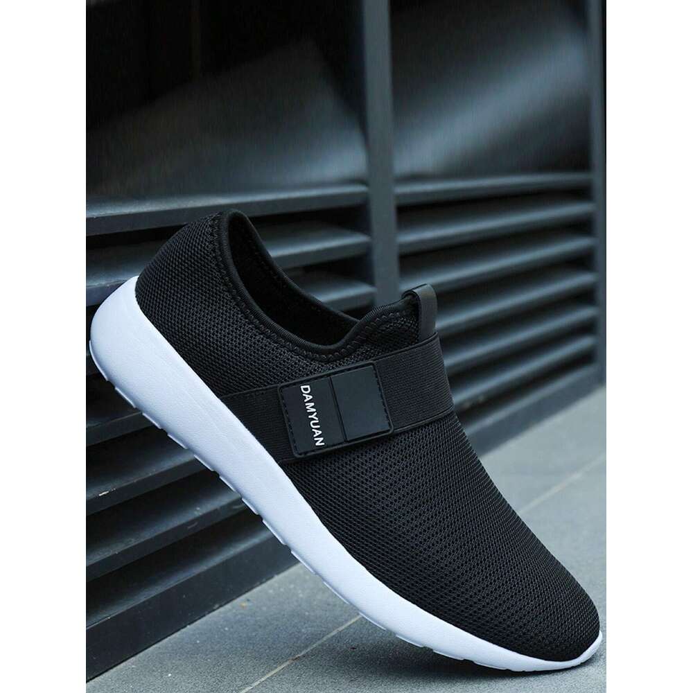 Black On Mens Casual Lightweight Work Trainers Breathable Non Slip Mesh Walking Gym Shoes Comfortable Workout Sneakers Ddmysaturn