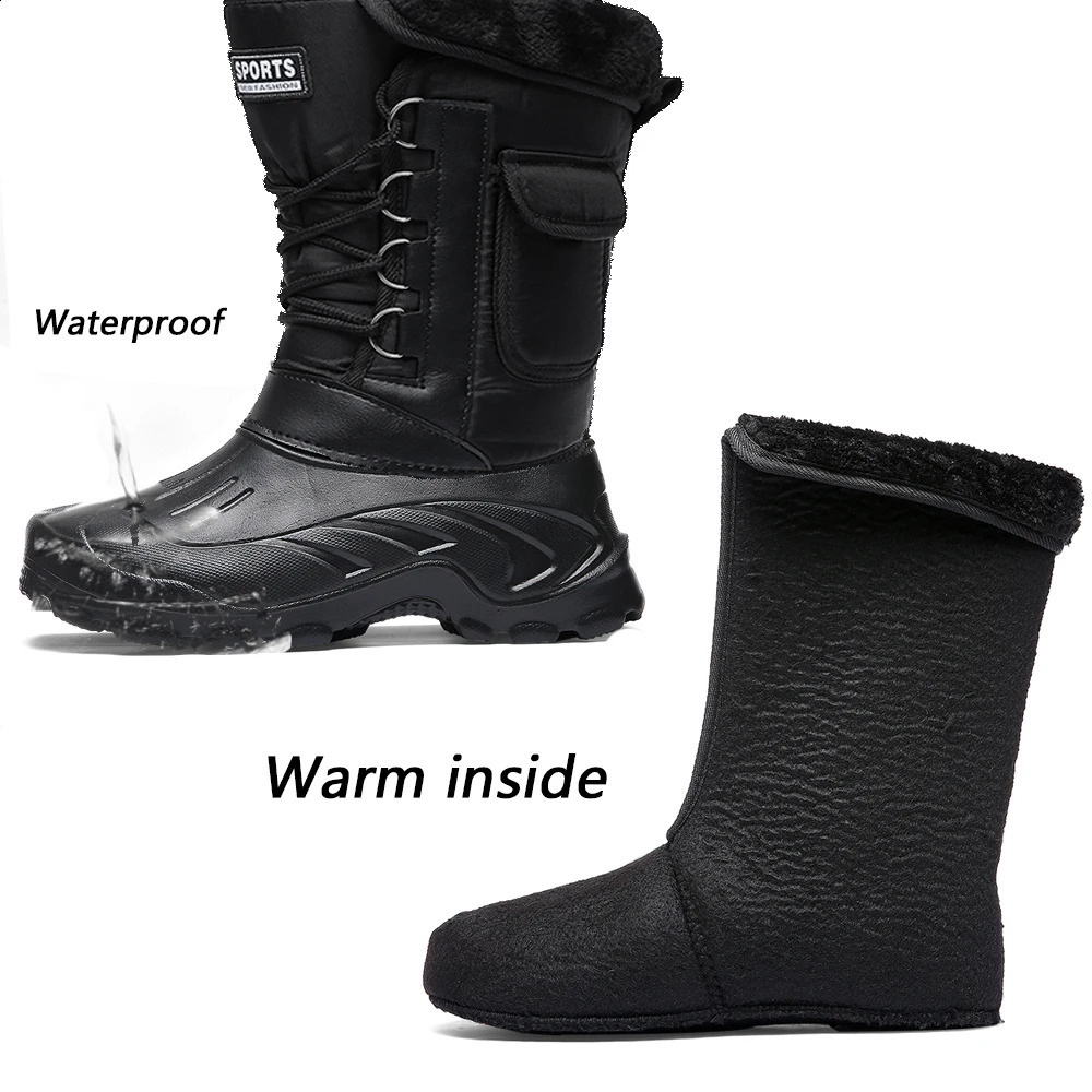Outdoor Sports Men Boots Spring Waterproof Shoes for Men Light Rain Boots Fishing Boots Winter Snow Boots Work Boots 240606