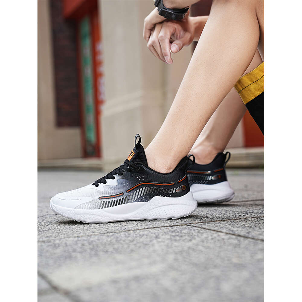 Casual Knitted Unisex Running Shoes Thick Outsole And Elevated Height Trendy Korean Design For Couple Ddmysaturn