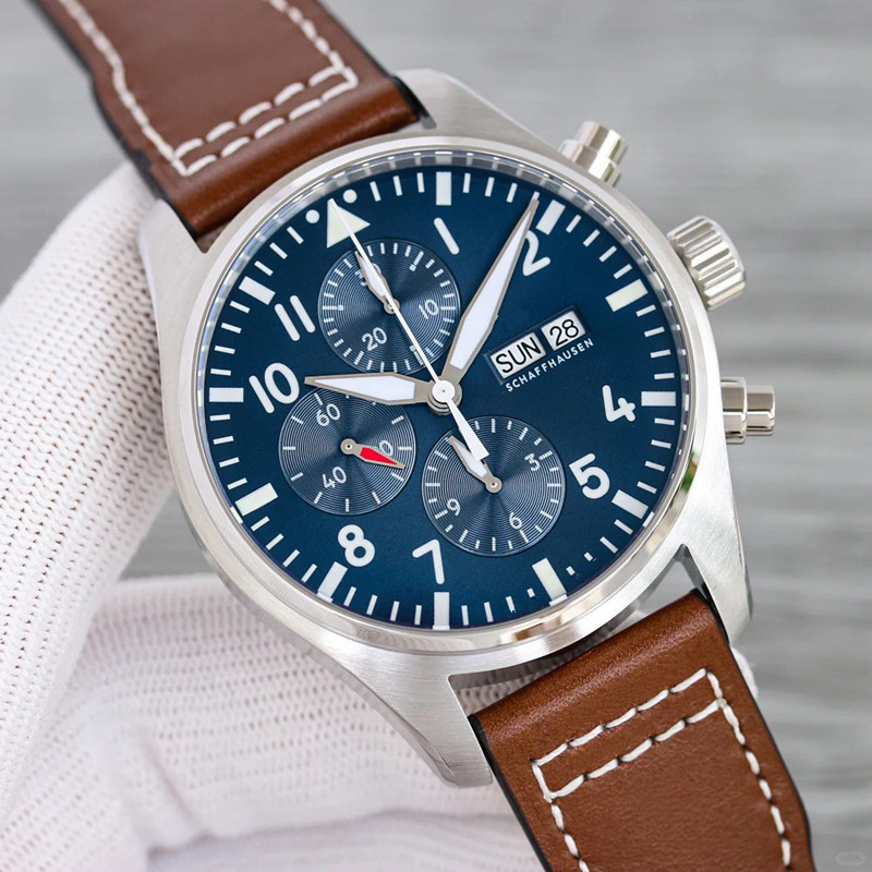 High Quality Pilot Stainless steel leather strap Men Watches Automatic Mechanical with Gift Box