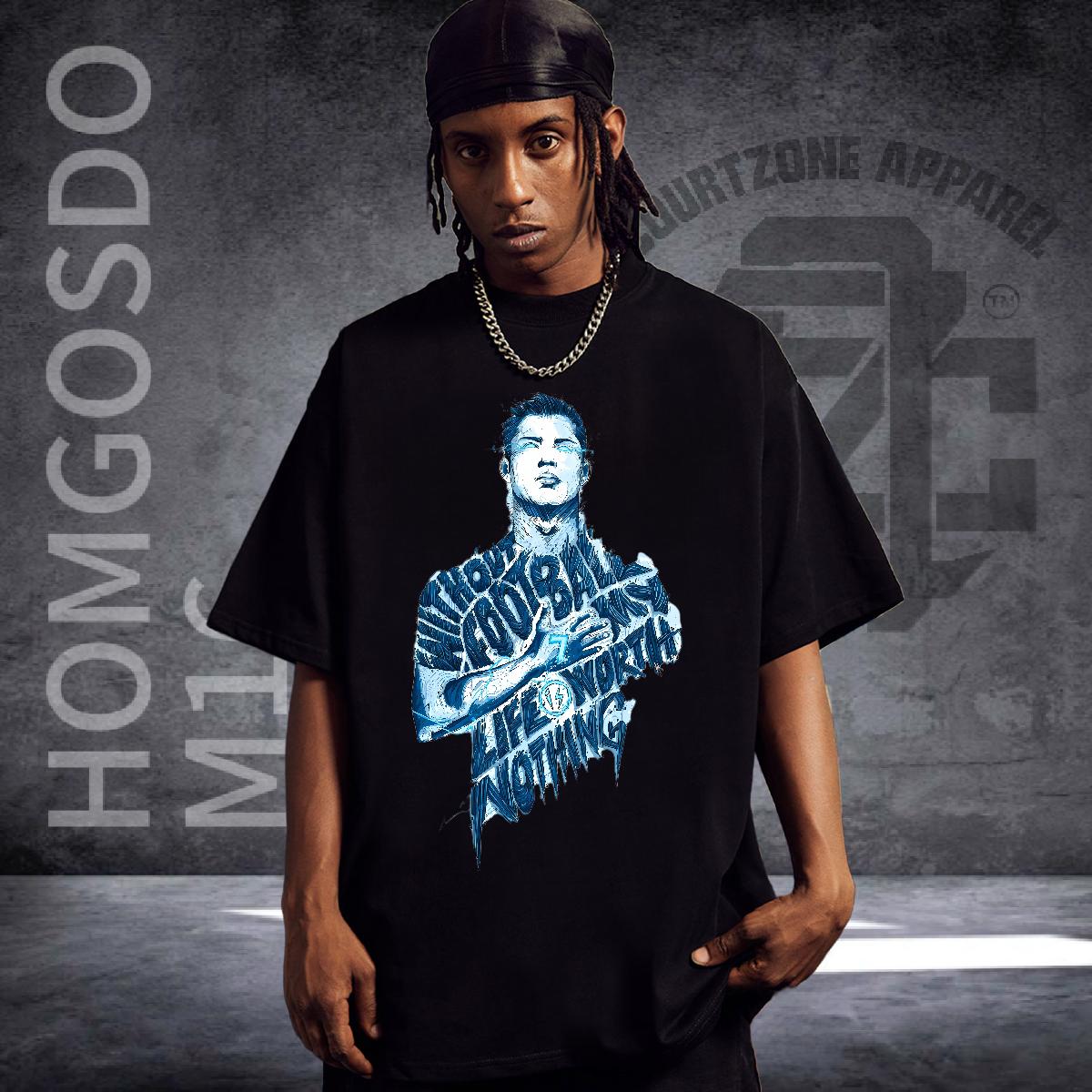 DIY Man T Shirts Cartoon Print Hip Hop Street Men Tshirts 180g Cotton Cool Design