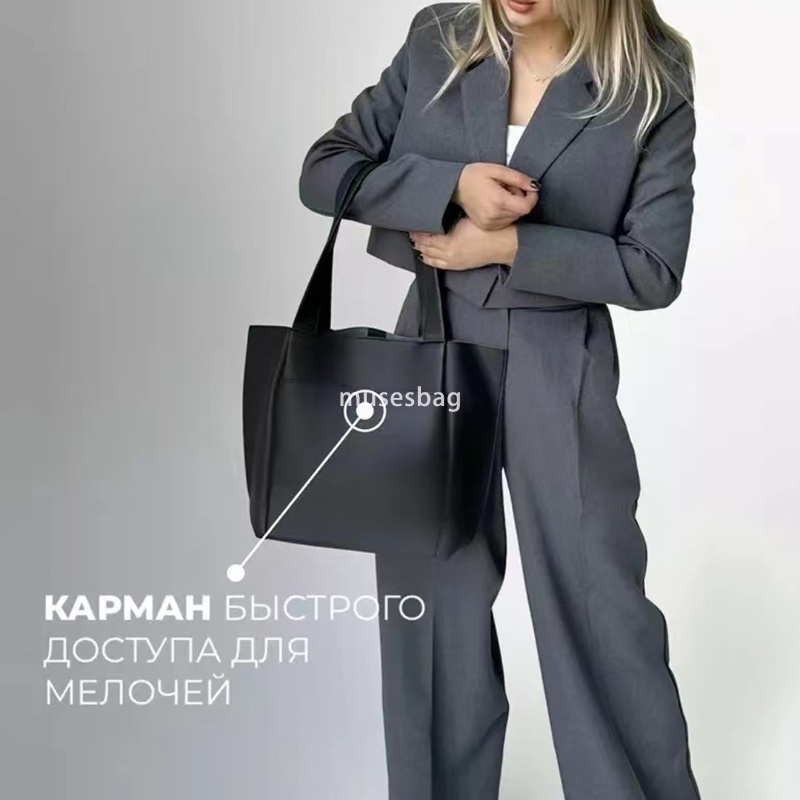 High quality women's designer large capacity tote bag soft and retro shoulder bag zippered women's bag classic multifunctional computer bag