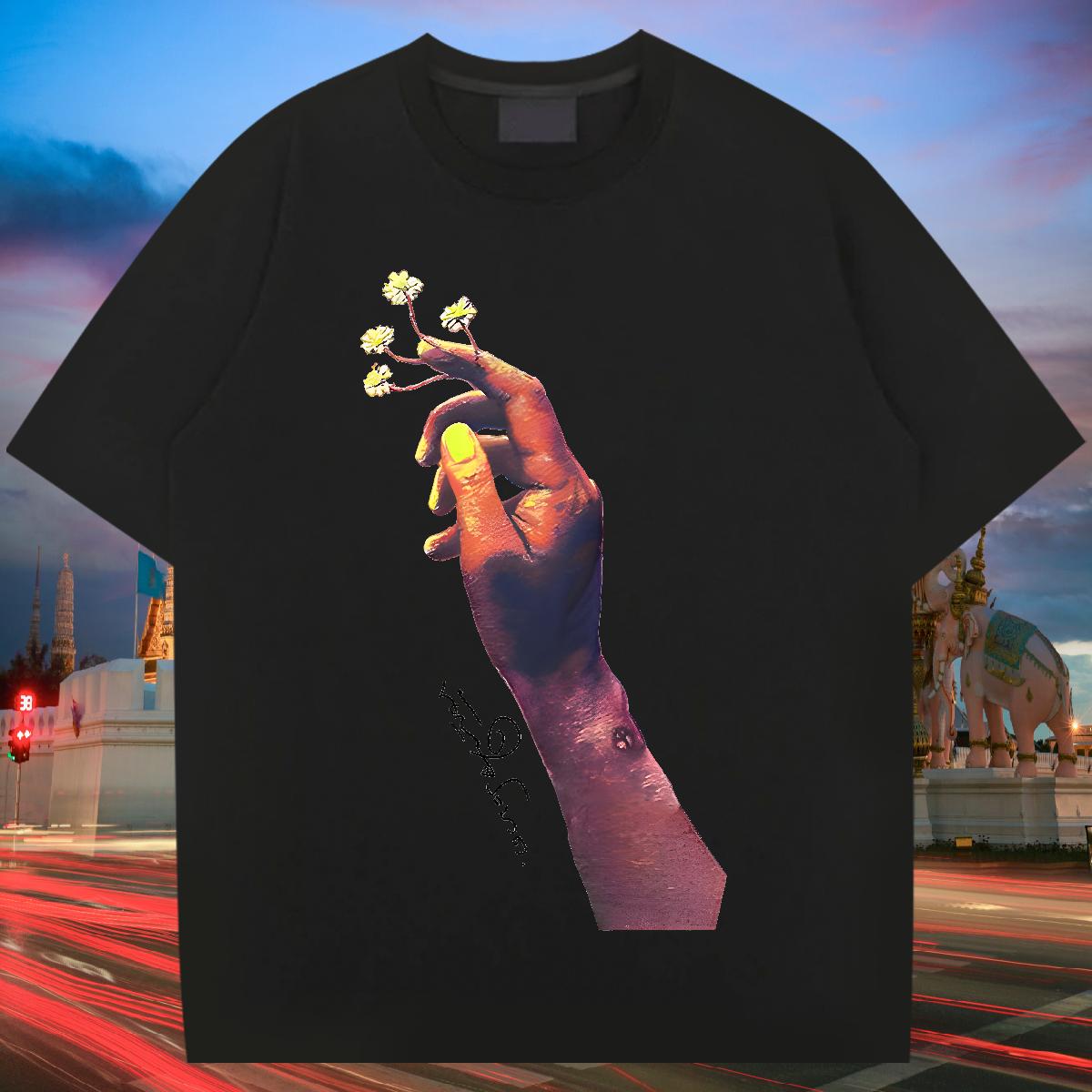 Designer T Shirts Men Street 180g Cotton Men Tshirts Classic DIY Logo Tee Shirt