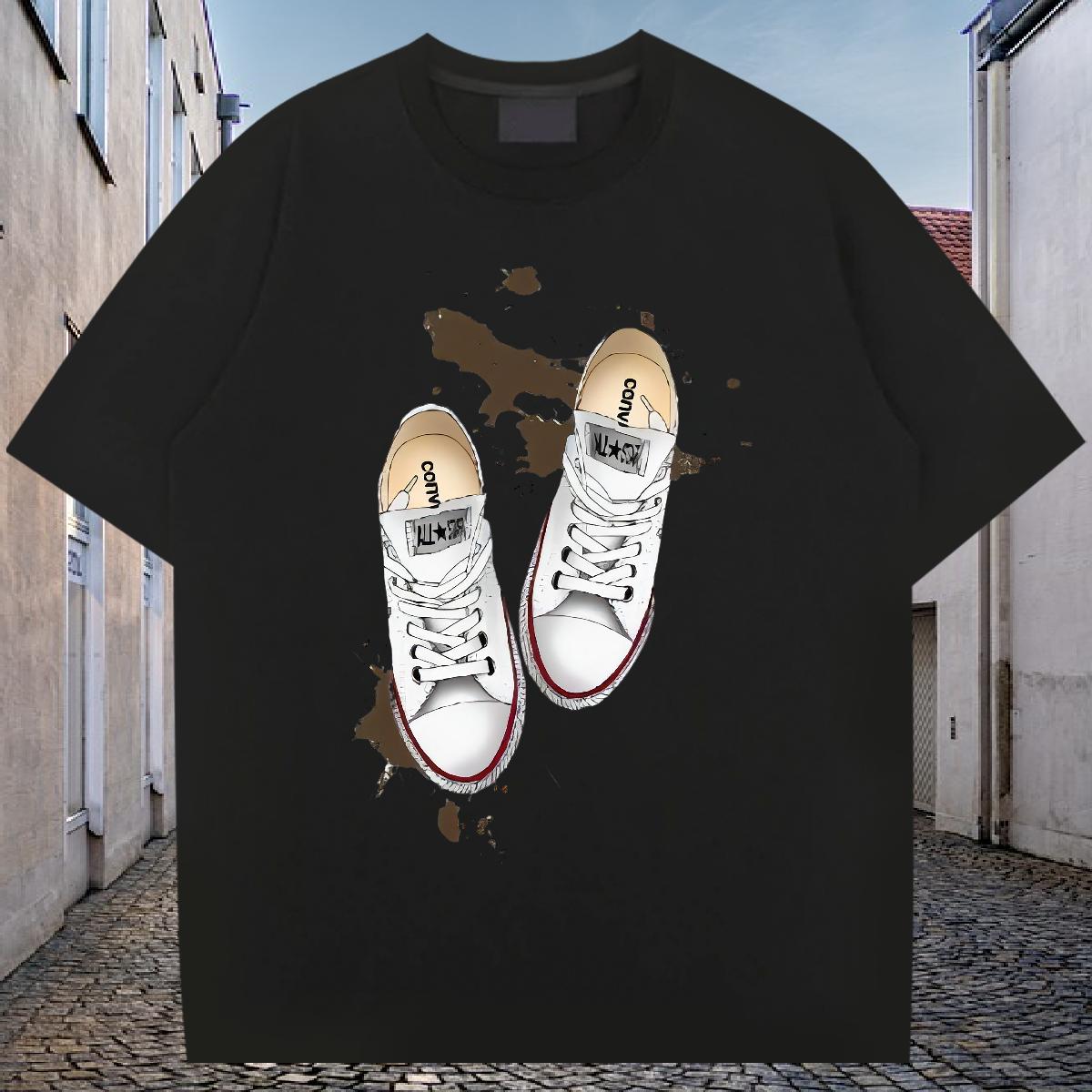 Classic T Shirts Men Graphic Couples T Shirts Beach Crew Neck Cotton Breathable Cool Tops Shirt