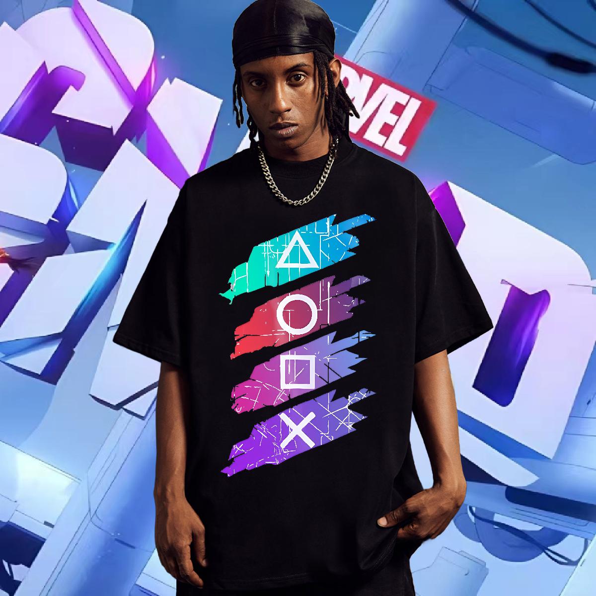 Factory Direct Man T Shirts Custom Print Oversized Hip Hop Street Men Tees Cotton Breathable Soft Popular