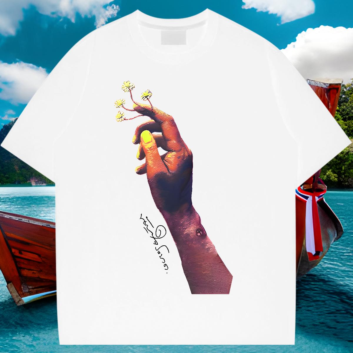 Brand T-Shirts for Men Beach 180g Cotton Tshirts DIY Customized Polos